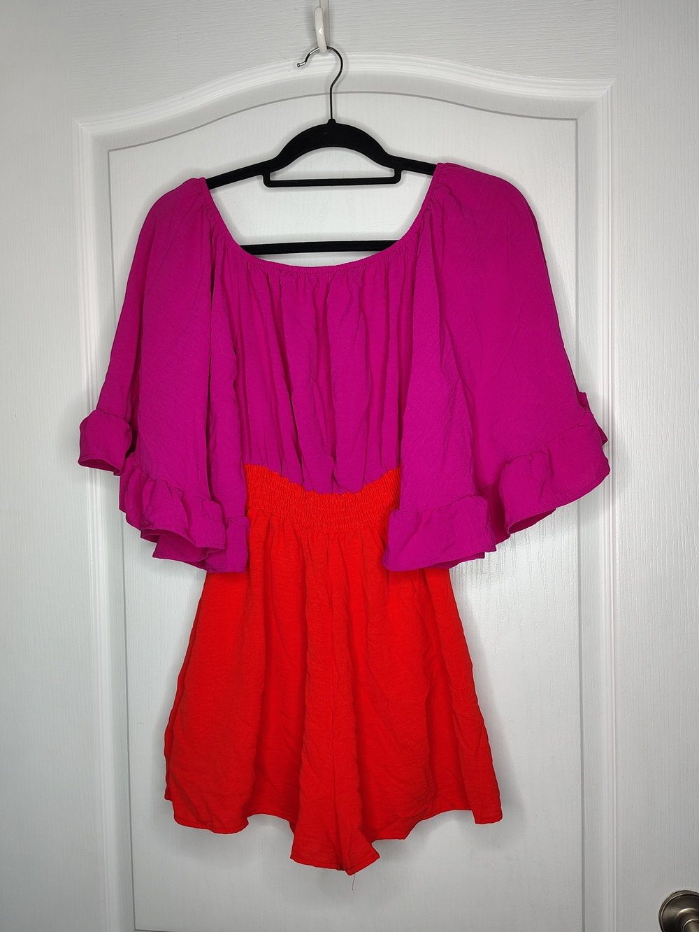 Fantastic Fawn Hot Pink Off-Shoulder Top